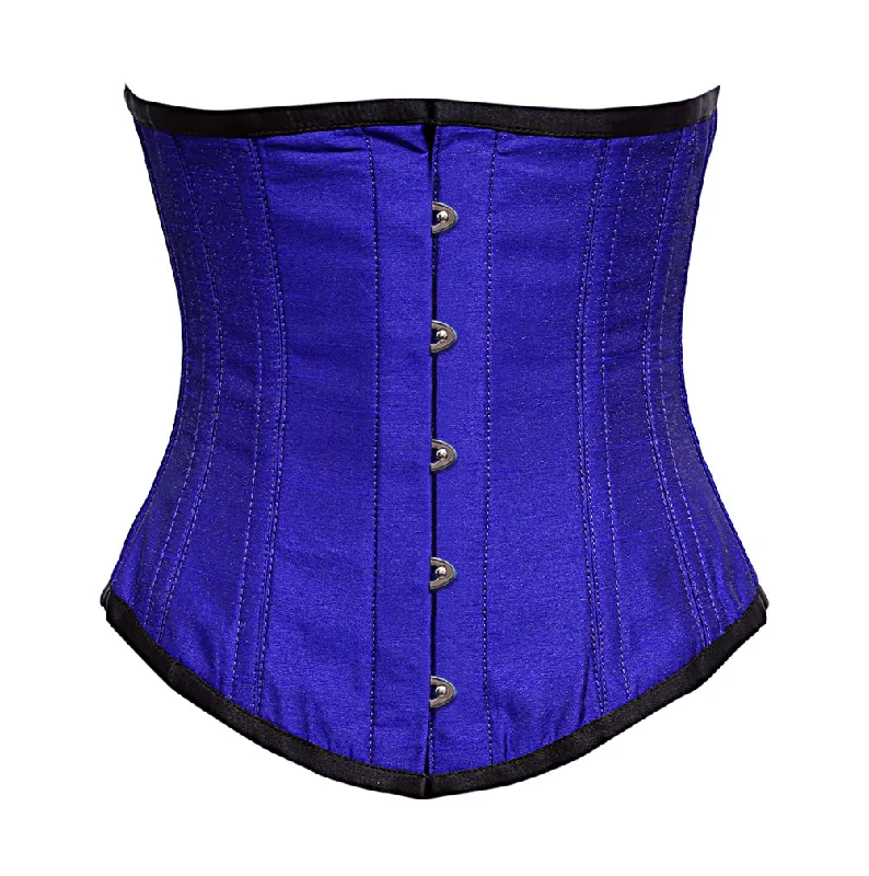 Moisture - wicking corsets for active lifestylesRoni Blue Dupion Underbust Corset