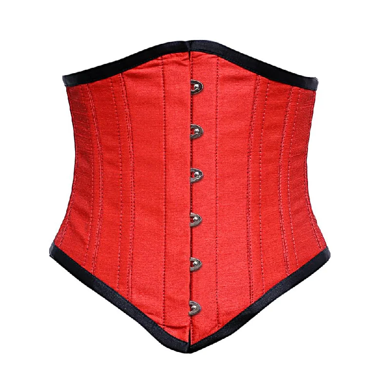 Vintage - style women's bustiers with lace and bowsZenner Sexy Underbust Red dupion Corset Vintage - style women's bustiers with lace and bowsZenner Sexy Underbust Red dupion Corset