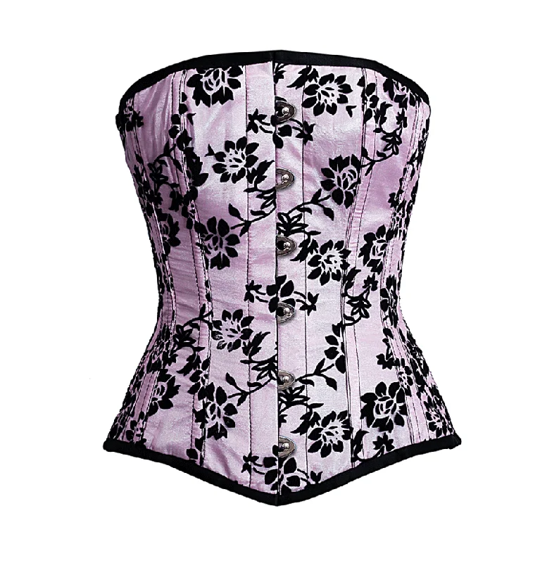 Cotton - blend bustiers for breathabilityAitana Pink Overbust Corset With Tissue Flocking Cotton - blend bustiers for breathabilityAitana Pink Overbust Corset With Tissue Flocking