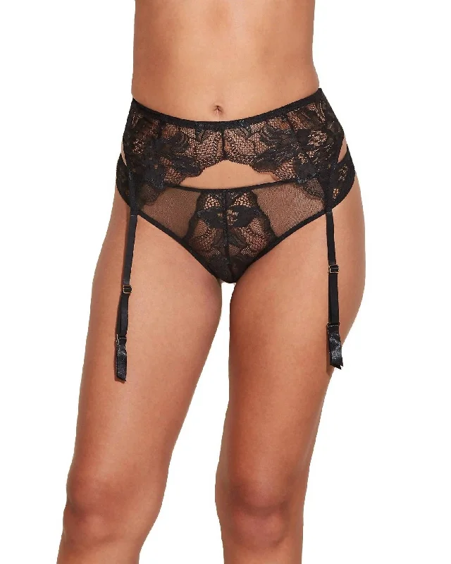 Women's Lingerie with Matching RobesParadiso Women's Garter Belt Parad4141 In Black