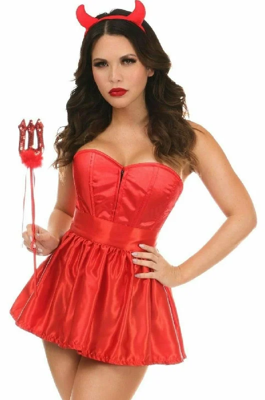 Catgirl Cosplay Lingerie for WomenLavish 4 PC Sexy Devil Corset Costume