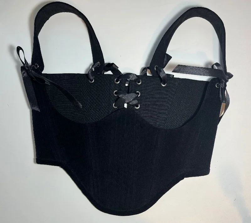 Compression bustiers for a slimming effectCustom for H 🖤Black corduroy underbust corset Compression bustiers for a slimming effectCustom for H 🖤Black corduroy underbust corset