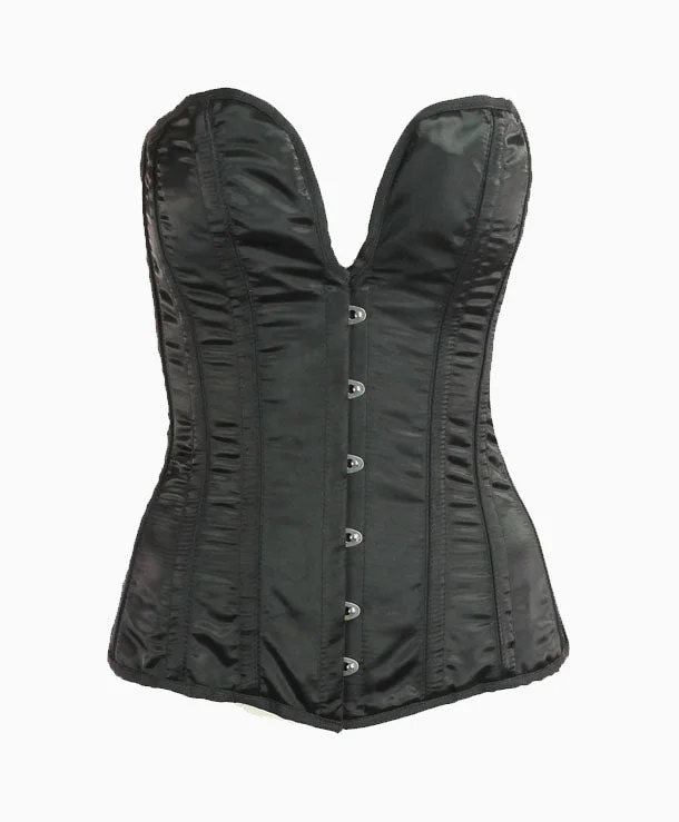 Removable - boning corsets for easy cleaningMidnight Corset in Black