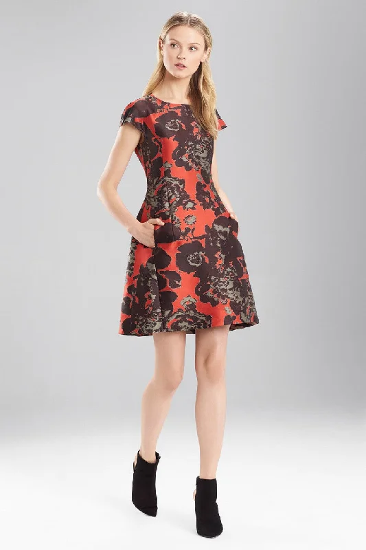 Chiffon sexy dresses for a flowy and elegant appearanceFlower Jacquard Dress