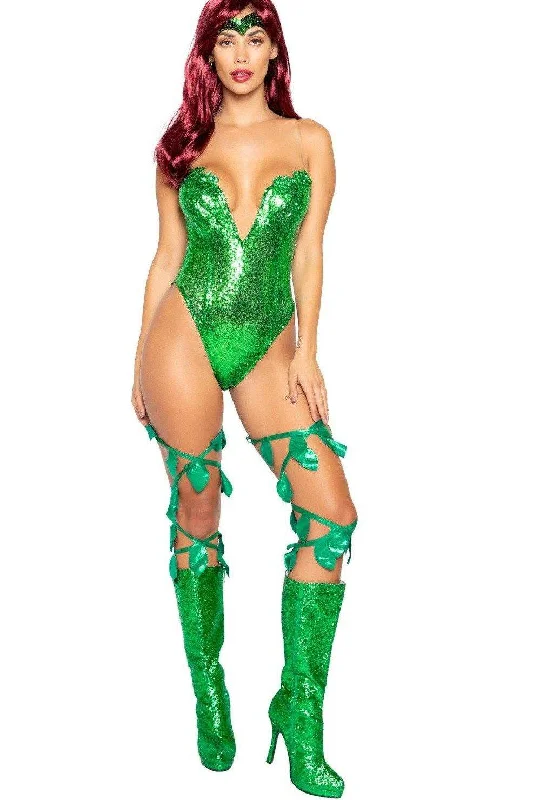 Women's Video Game Character Cosplay Lingerie2 Piece Poison Ivy Costume