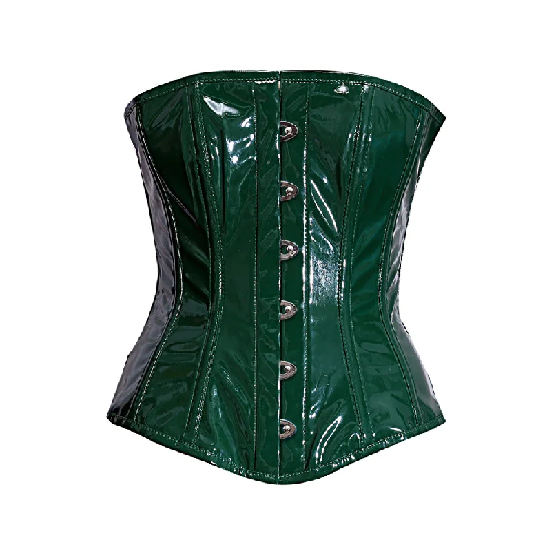 Microfiber corsets for a lightweight optionRomy Green PVC Steel Boned Overbust Corset Microfiber corsets for a lightweight optionRomy Green PVC Steel Boned Overbust Corset