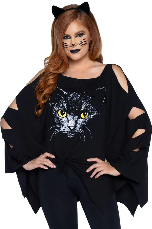 Adult Women's Manga Cosplay Costumes2 Piece Cat Poncho Costume