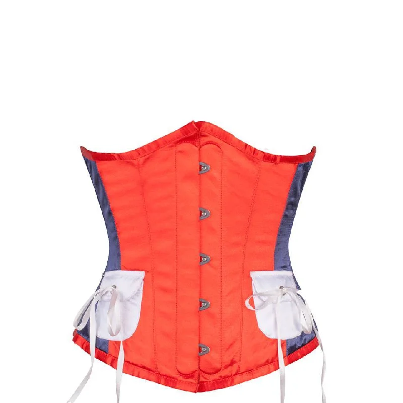 Brocade bustiers with a rich and textured appearanceKayle American Inspired Underbust Corset With White Pocket Brocade bustiers with a rich and textured appearanceKayle American Inspired Underbust Corset With White Pocket