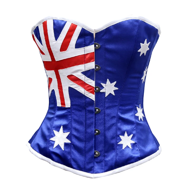 Multicolored bustiers with a vibrant and playful designDeidamia Australia Flag Corset Multicolored bustiers with a vibrant and playful designDeidamia Australia Flag Corset
