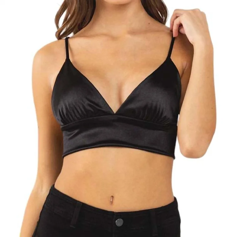 Elegant French Lace Lingerie for WomenNever Miss A Beat Top In Black