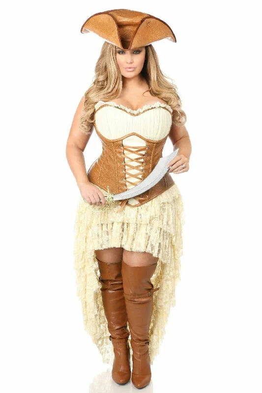 Sexy Female Cosplay UnderwearTop Drawer 4 PC Sexy Pirate Corset Costume