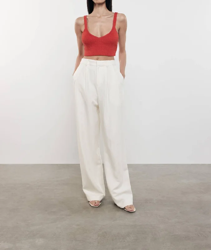 Full Coverage Lingerie for WomenLinen Knit Bralette In Poppy
