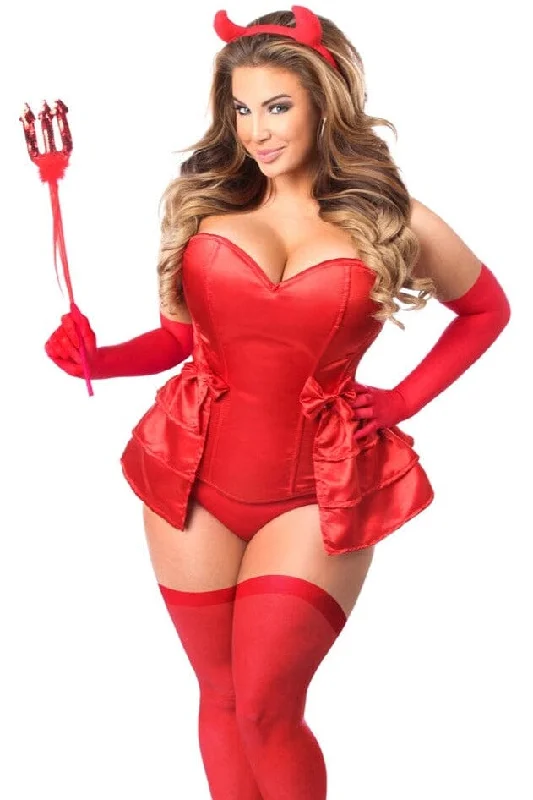 Superhero Themed Cosplay Lingerie for Women5 Piece Devilicious Corset Costume