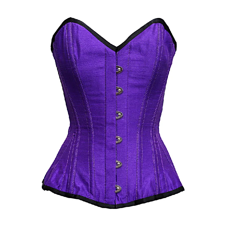 Posture - correcting bustiers for better spinal alignmentHanse Purple Dupion Overbust Corset