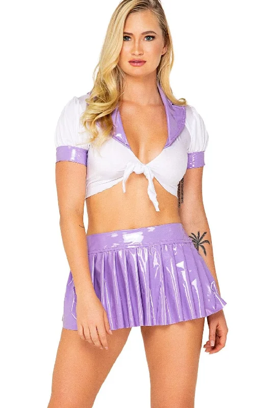 Women's Historical Cosplay Lingerie SetLavender Schoolgirl Costume