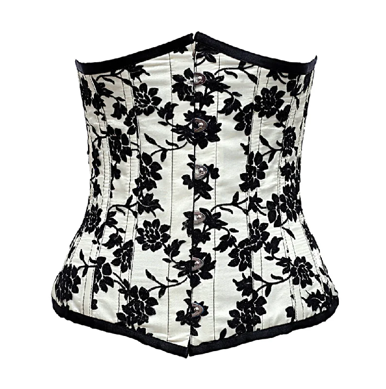 Victorian - era corsets with intricate boning detailsLara Turquoise Corset With Tissue Flocking Victorian - era corsets with intricate boning detailsLara Turquoise Corset With Tissue Flocking