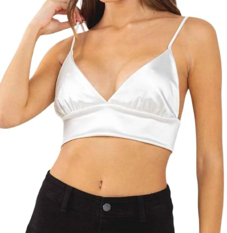 Women's High Waist Lingerie BodysuitsNever Miss A Beat Top In White
