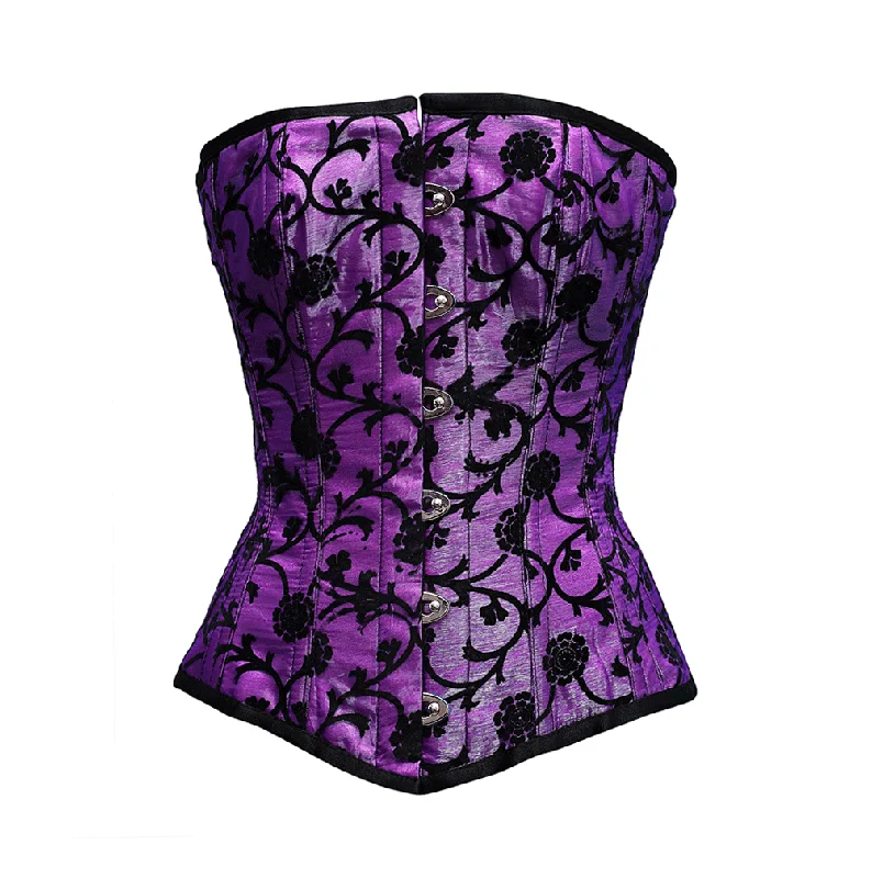 Hollywood - glamour bustiers for a red - carpet effectStecklein Purple Overbust Corset With Tissue Flocking Hollywood - glamour bustiers for a red - carpet effectStecklein Purple Overbust Corset With Tissue Flocking