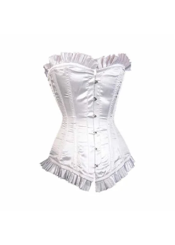 Halloween - themed corsets for a spooky costumeACA WHITE SATIN