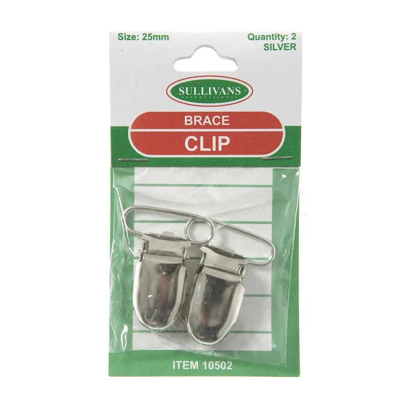 Minimalist Lingerie Styles for WomenSullivans Brace Clip Size 25mm, Silver- 2pk