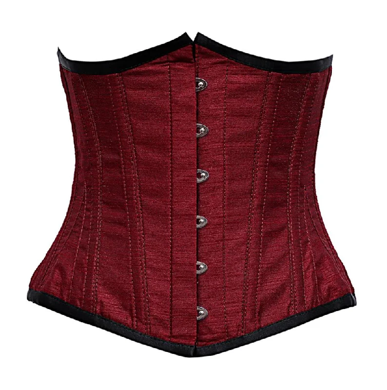 Velvet bustiers for a soft and plush feelAlastair Maroon dupion Underbust Corset