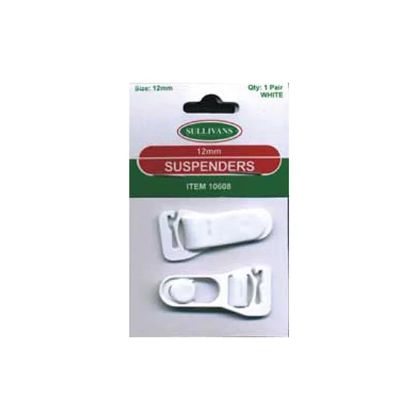 Women's Lingerie for Boudoir SessionsSullivans Suspenders, White- 12 mm
