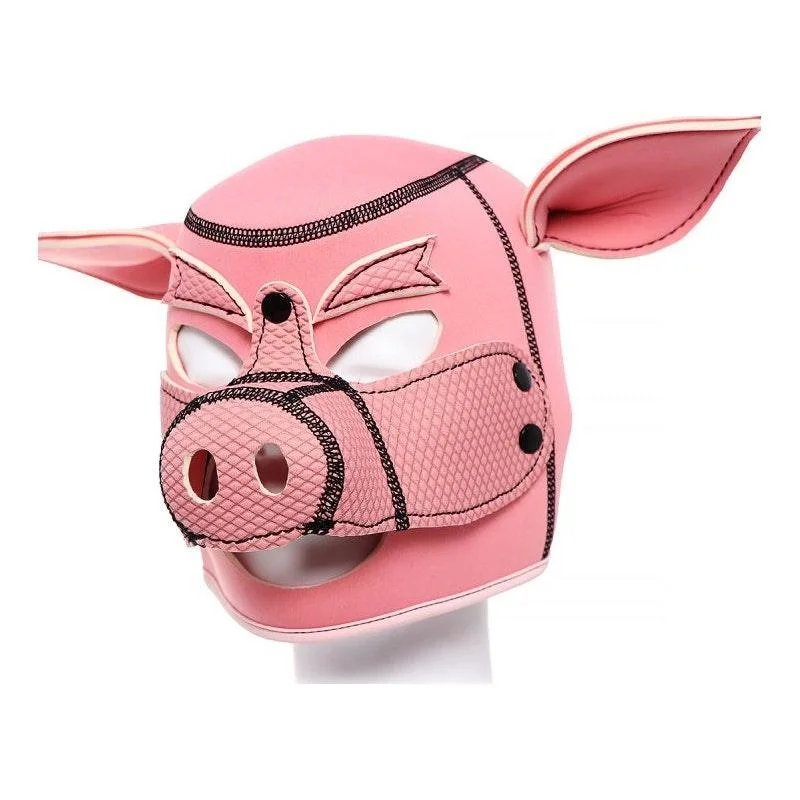 Boho Chic Lingerie for WomenNeoprene Pig Mask Pink