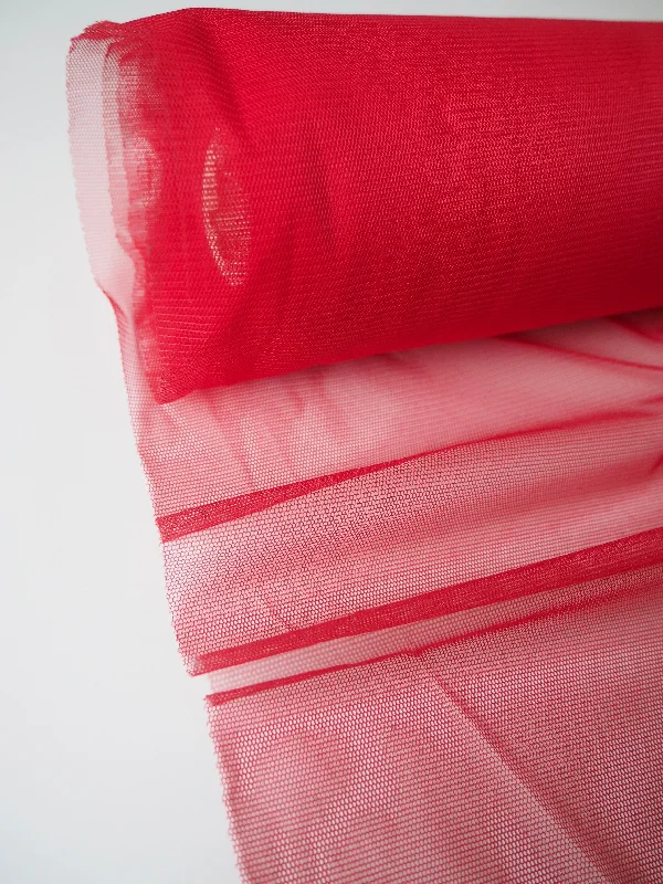Breathable Bamboo Lingerie for WomenRed Stretch Tulle