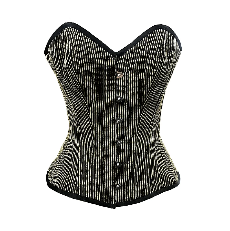 Red corsets for a passionate and attention - grabbing styleSiobhan Ivory & Black Stripe Overbust Corset Red corsets for a passionate and attention - grabbing styleSiobhan Ivory & Black Stripe Overbust Corset