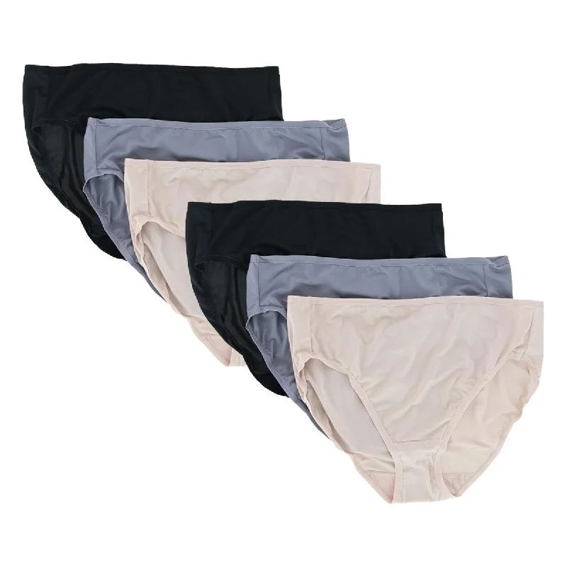 Lingerie with Adjustable Straps for WomenWomen's Microfiber Hi-Cut Panties Assorted (6 Pack) Lingerie with Adjustable Straps for WomenWomen's Microfiber Hi-Cut Panties Assorted (6 Pack)