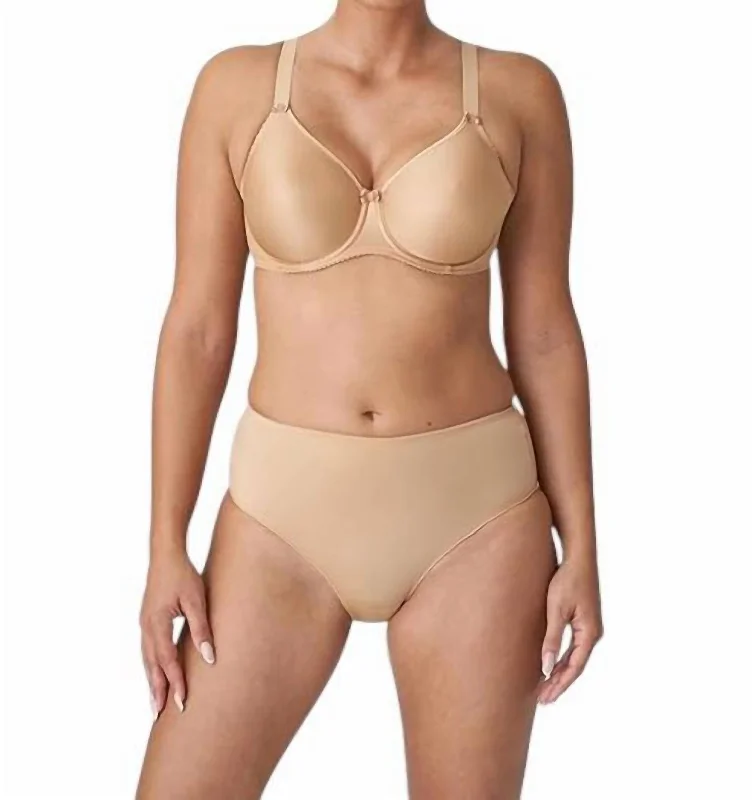 Women's Lingerie with Matching RobesSatin Seamless Underwire Bra In Cognac