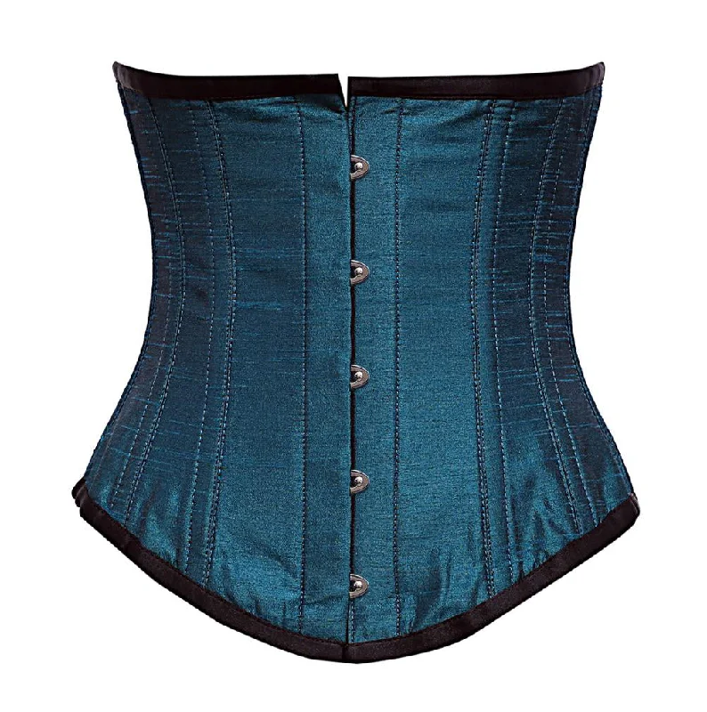 Animal - print bustiers for a wild and fierce styleBumble Turquoise dupion Underbust Corset Animal - print bustiers for a wild and fierce styleBumble Turquoise dupion Underbust Corset
