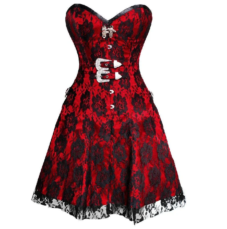Hypoallergenic bustiers for sensitive skinNya Gothic Net Overlay Corset Dress