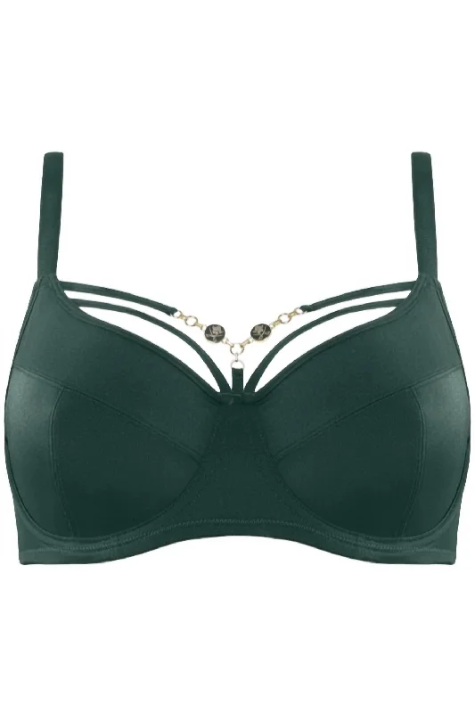 Women's Thermal Lingerie for Cold WeatherUntameable Teuta Balcony Unpadded Bra In Forest Green