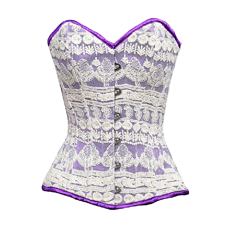Polka - dot bustiers for a fun and retro appearanceRamsese Floral Embroidery Overbust Corset