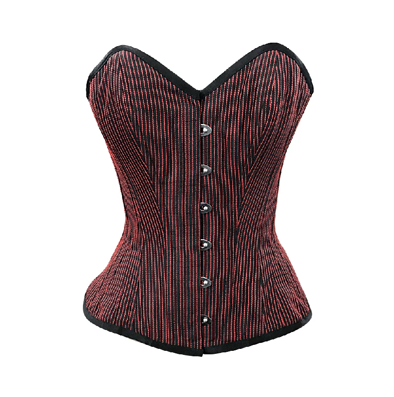 Floral - patterned corsets for a romantic and spring - like feelSigsworth Red & Black Stripe Overbust Corset Floral - patterned corsets for a romantic and spring - like feelSigsworth Red & Black Stripe Overbust Corset