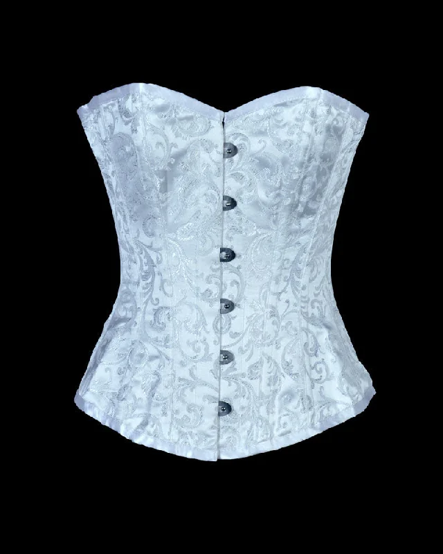 Brocade bustiers with a rich and textured appearanceELEGANT WHITE BRO-200