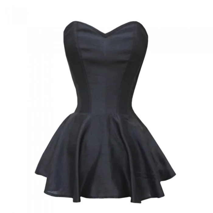Red corsets for a passionate and attention - grabbing styleAlexis Black Satin Peplum Corset Dress Red corsets for a passionate and attention - grabbing styleAlexis Black Satin Peplum Corset Dress