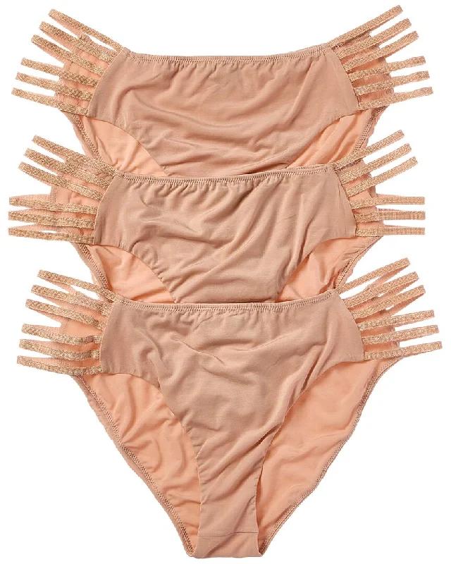 Sexy Lingerie for Women with StockingsCosabella 3pk Tempo Strappy Boyleg