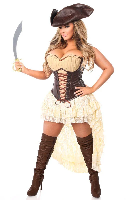 Women's Fantasy Cosplay NightwearTop Drawer 4 PC Pirate Captain Costume