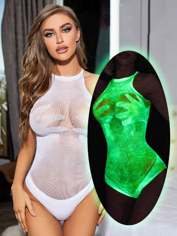 Comfortable Cotton Lingerie for WomenGlow In The Dark Teddy Lingerie