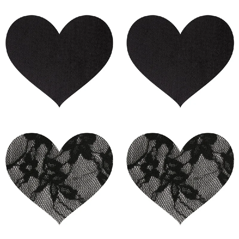 Women's Lingerie with Matching Robes Peekaboo Pasties Satin and Lace Hearts