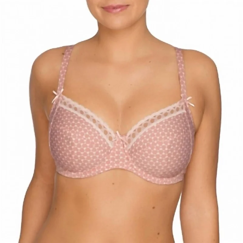 Full Coverage Lingerie for WomenTwist Happiness Full Cup Wire Bra In Peachy