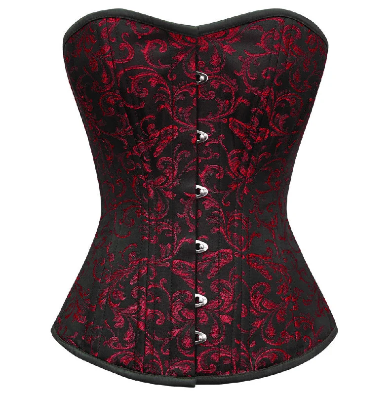 French - style bustiers for a romantic lookWT-OB RED/BLACK BRO-200