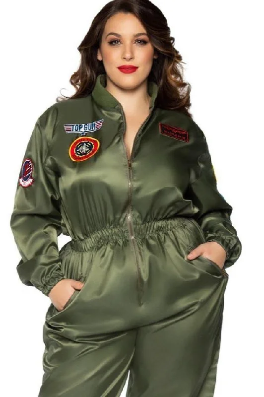 Catgirl Cosplay Lingerie for WomenPlus Size Top Gun Costume Flight Suit