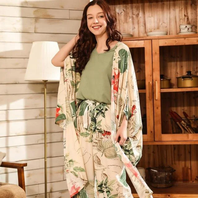 Full Coverage Lingerie for WomenKeep It Real Floral Pajama Set