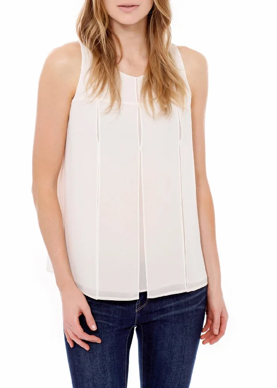 Women's sheer long sleeve mesh shirt for layering Women's Sleeveless Slit Blouse