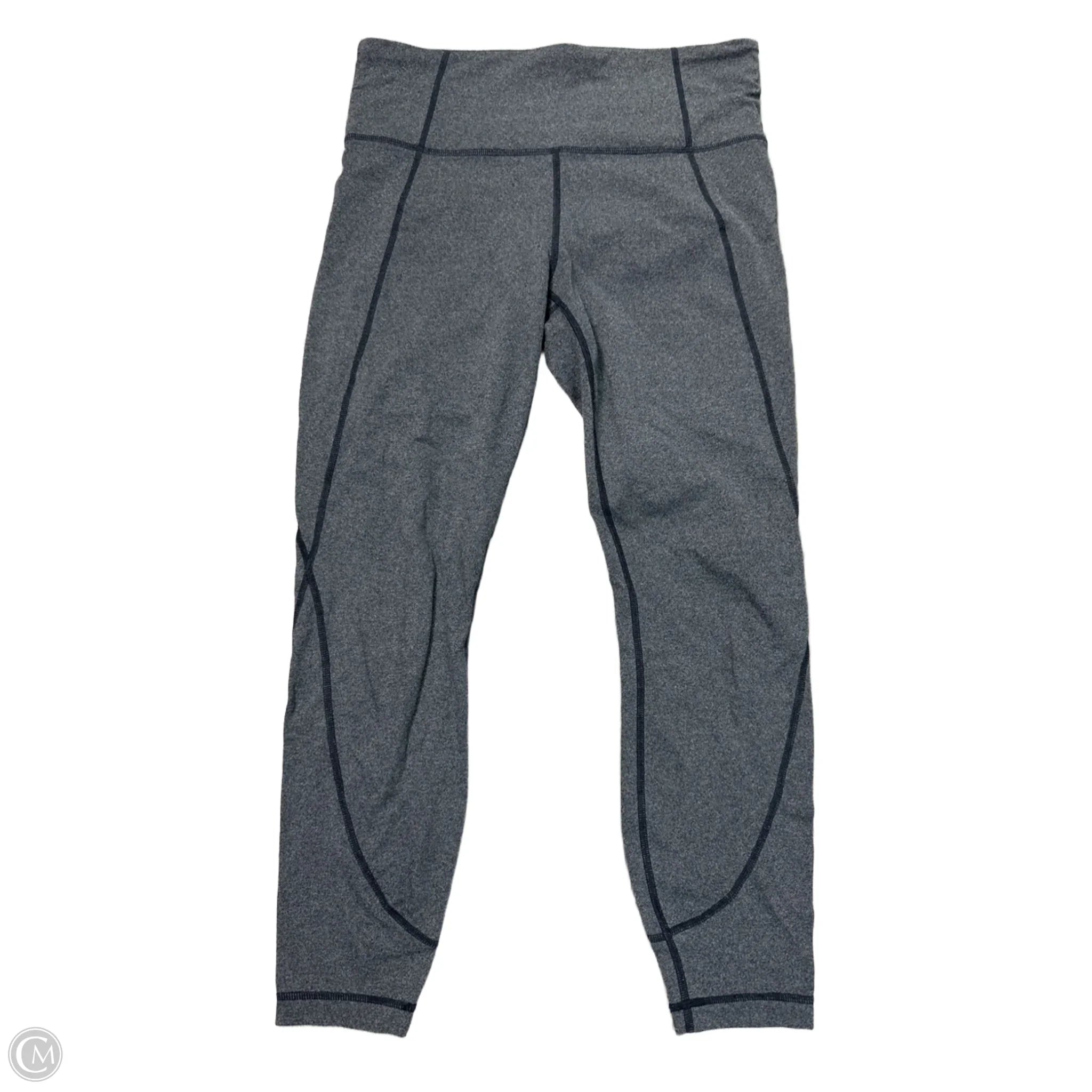 Women's green tight trousers Athletic Leggings Capris By Athleta In Grey, Size: M