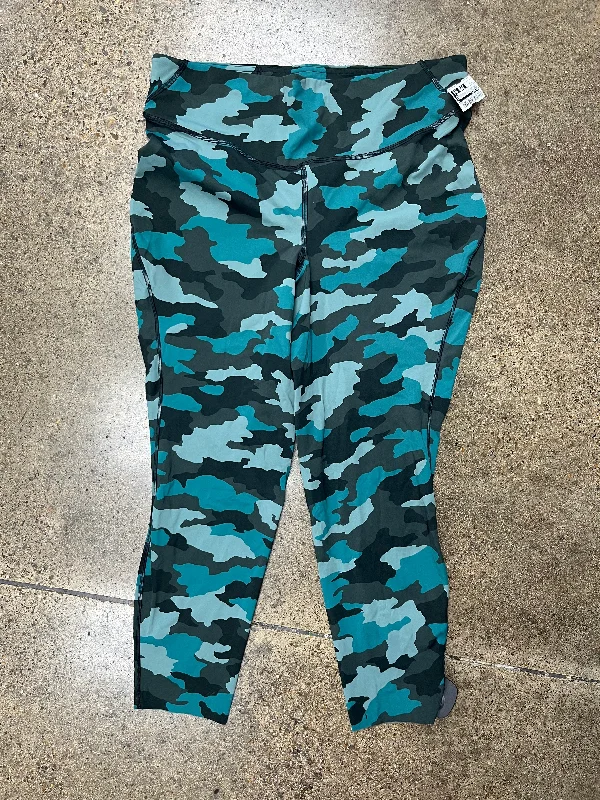 Women's skinny fit tight trousers Athletic Leggings By Lululemon In Camouflage Print, Size:16