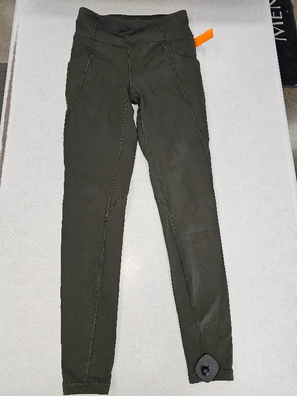 Women's skinny fit tight trousers Athletic Leggings By Lululemon In Green, Size:6